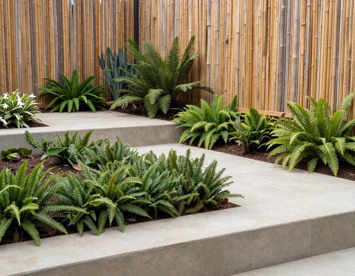 Diseño de jardín moderno con plantas nativas en Guatemala